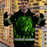 Hi-Vis-Zip-Hoodie-Reflective-Green-Neon-Wolf-Custom-Name-Safety-Workwear-For-Workers,-Runners,-Cyclists,-Patriotic-6