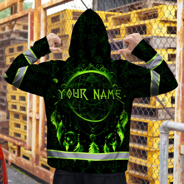 Hi-Vis-Zip-Hoodie-Reflective-Green-Neon-Wolf-Custom-Name-Safety-Workwear-For-Workers,-Runners,-Cyclists,-Patriotic-7