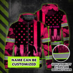 Hi-Vis-Zip-Hoodie-Reflective-Pink-USA-Flag-With-Gorillas-Custom-Name-Safety-Workwear-For-Workers,-Runners,-Cyclists,-Patriotic-4
