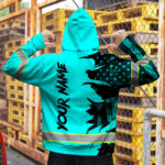 Hi-Vis-Zip-Hoodie-Reflective-Tapes-Blue-Neon-Skull-US-Flag-Scratch-Custom-Name-Safety-Workwear-For-Workers,-Runners,-Cyclists,-Patriotic-6