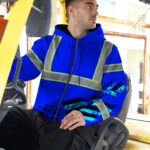 Hi-Vis-Zip-Hoodie-Reflective-Tapes-Blue-USA-Flag-Safety-Workwear-For-Runners,-Cyclists,-Patriotic-4