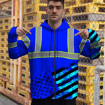 Hi-Vis-Zip-Hoodie-Reflective-Tapes-Blue-USA-Flag-Safety-Workwear-For-Runners,-Cyclists,-Patriotic-5