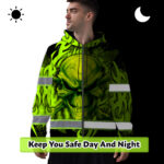 Hi-Vis-Zip-Hoodie-Reflective-Tapes-Paint-Flakes-Skull-Custom-Name-For-Workers,-Runners,-Cyclists,-Patriotic-2