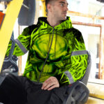 Hi-Vis-Zip-Hoodie-Reflective-Tapes-Paint-Flakes-Skull-Custom-Name-For-Workers,-Runners,-Cyclists,-Patriotic-5