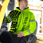 Hi-Vis-Zip-Hoodie-Reflective-Tapes-TiKi-Hawaiian-Polynesian-Tribal-Custom-Name-Safety-Workwear-For-Workers,-Runners,-Cyclists-1
