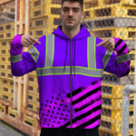 Hi-Vis-Zip-Hoodie-Reflective-Tapes-Violet-USA-Flag-Safety-Workwear-For-Cyclists,-Patriotic-5