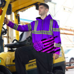 Hi-Vis-Zip-Hoodie-Reflective-Tapes-Violet-USA-Flag-Safety-Workwear-For-Cyclists,-Patriotic-7