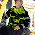 Hi-Vis-Zip-Hoodie-Reflective-Lime-Neon-Skull-Custom-Name-Safety-Workwear-For-Runners,-Cyclists,-Skull-Lover-4