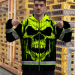 Hi-Vis-Zip-Hoodie-Reflective-Lime-Neon-Skull-Custom-Name-Safety-Workwear-For-Runners,-Cyclists,-Skull-Lover-5