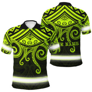 Hi Vis Polo Shirts Reflective Tapes Octopus Hawaiian Polynesian Tribal Custom Name