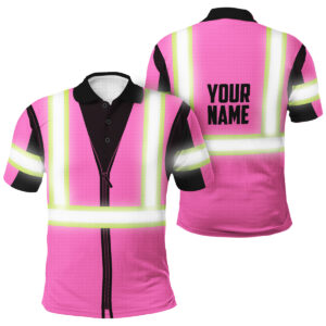 Pink Hi Vis Polo Shirt for Women - Comfortable Safety Workwear