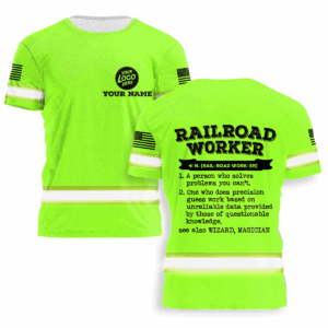 Hi Vis Shirt Railroad Worker Definition Custom Name Logo Company Safety Workwear Reflective Short Sleeve For Construction Worker