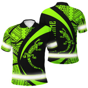 Hi Vis Polo Shirt Reflective Green Neon Hawaii Safety Workwear
