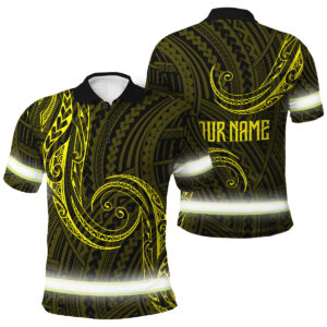 Hi Vis Polo Shirt Reflective Yellow Neon Hawaii Custom Name Safety