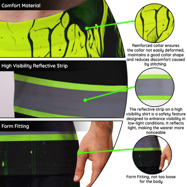 Hi-Vis-Shirts-Reflective-Lime-Neon-Skull-Custom-Name-Safety-Workwear-For-Runners,-Cyclists,-Skull-Lover-4