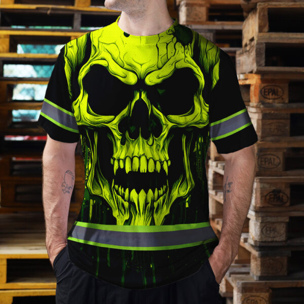 Hi-Vis-Shirts-Reflective-Lime-Neon-Skull-Custom-Name-Safety-Workwear-For-Runners,-Cyclists,-Skull-Lover-7