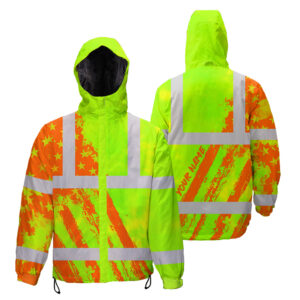 Hi Vis Jacket Waterproof Reflective Lime Neon And Orange
