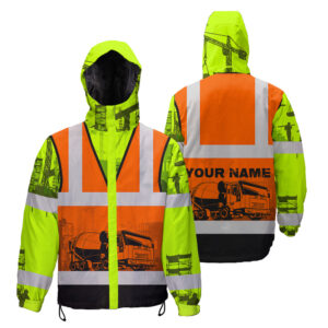 Hi Vis Jacket Waterproof And Windproof Reflective Concrete Mixer