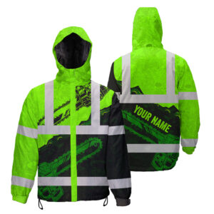 Hi Vis Jacket Waterproof And Windproof Reflective Green