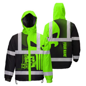 Hi Vis Jacket Waterproof And Windproof Reflective Operator Skull With Shadow