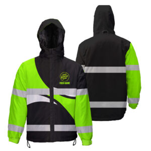 Hi Vis Jacket Waterproof And Windproof Uniform Reflective Green Wave