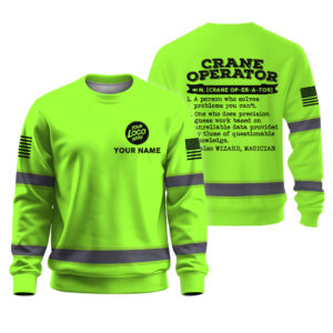 Hi Vis Long Sleeve Shirt Shirt Crane Operator Definition Custom Name Logo Safety Workwear For Construction