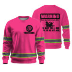 509ATIARL033- Hi Vis Long Sleeve Shirt Tell Me Pink Construction Worker Custom Name and Logo Safety Workwear 1