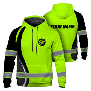 Hi Vis Hoodie Uniform Company Reflective Green