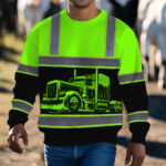Hi-Vis-Long-Sleeve-Shirt-Reflective-Tapes-Green-Semi-Truck-Driver-4