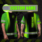 Hi-Vis-Shirt-Uniform-Company-Reflective-Stripes-Green-Neon-Custom-2