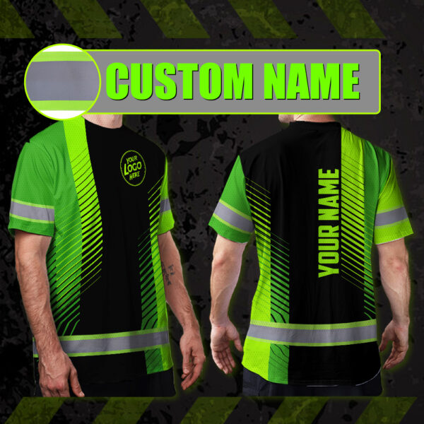 Hi-Vis-Shirt-Uniform-Company-Reflective-Stripes-Green-Neon-Custom-2