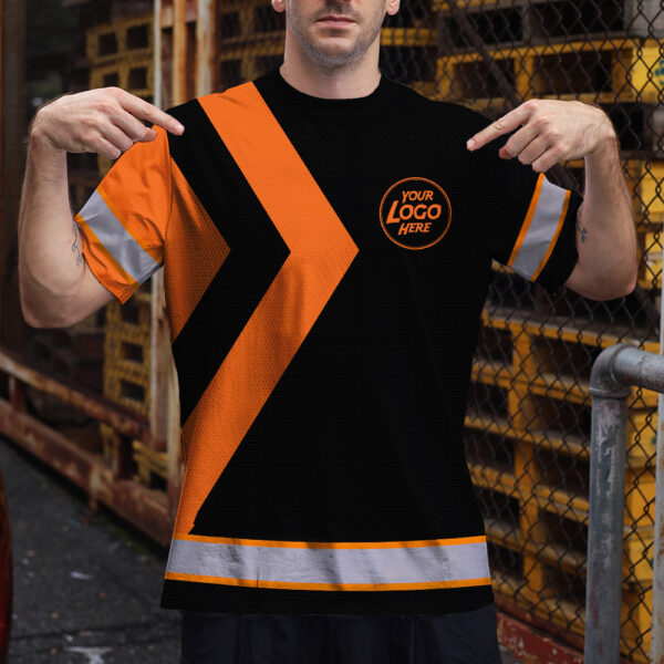 Hi-Vis-Shirt-Uniform-Reflective-Black-And-Orange-Custom-Name-And-Logo-3