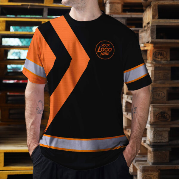 Hi-Vis-Shirt-Uniform-Reflective-Black-And-Orange-Custom-Name-And-Logo-5