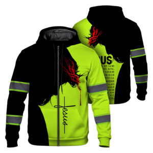 Hi Vis Zip Hoodie Reflective Pink Workwear Safety