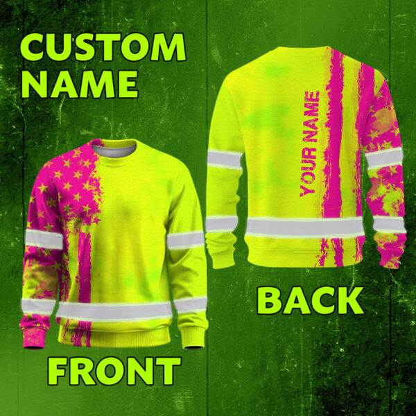 Hi2BVis2BLong2BSleeve2BShirt2BReflective2BTapes2BYellow2BAnd2BPink2BNeon2BUS2BFlag2BCustom2BName2B2-GHeae.jpg