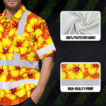 Hi-Vis-Hawaiian-Shirt-Reflective-Tapes-Orange-Neon-And-Yellow-Flowers-Custom-Name-Safety-Workwear-For-Workers,-Truckers,-Operators-7