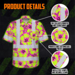 Hi-Vis-Hawaiian-Shirt-Reflective-Tapes-Pink-Neon-And-Lime-Flowers-Custom-Name-Safety-Workwear-For-Workers,-Truckers,-Operators-6