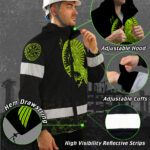 Hi-Vis-Jacket-Waterproof-And-Windproof-Reflective-Green-Neon-Viking-Custom-Name-Safety-3