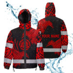 Hi-Vis-Jacket-Waterproof-And-Windproof-Reflective-Red-Neon-Viking-Symbol-Custom-Name-Safety-5