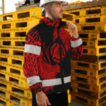 Hi-Vis-Jacket-Waterproof-And-Windproof-Reflective-Red-Neon-Viking-Symbol-Custom-Name-Safety-8