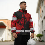 Hi-Vis-Jacket-Waterproof-And-Windproof-Reflective-Red-Neon-Viking-Symbol-Custom-Name-Safety-9