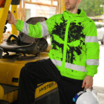 Hi-Vis-Jacket-Waterproof-And-Windproof-Reflective-Tapes-Green-Neon-Skull-Viking-Symbol-Custom-Name-6