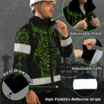 Hi-Vis-Jacket-Waterproof-And-Windproof-Reflective-Tapes-Green-Neon-Viking-Symbol-Custom-Name-3