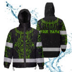 Hi-Vis-Jacket-Waterproof-And-Windproof-Reflective-Tapes-Green-Neon-Viking-Symbol-Custom-Name-4