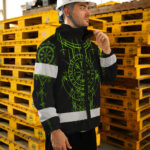 Hi-Vis-Jacket-Waterproof-And-Windproof-Reflective-Tapes-Green-Neon-Viking-Symbol-Custom-Name-7