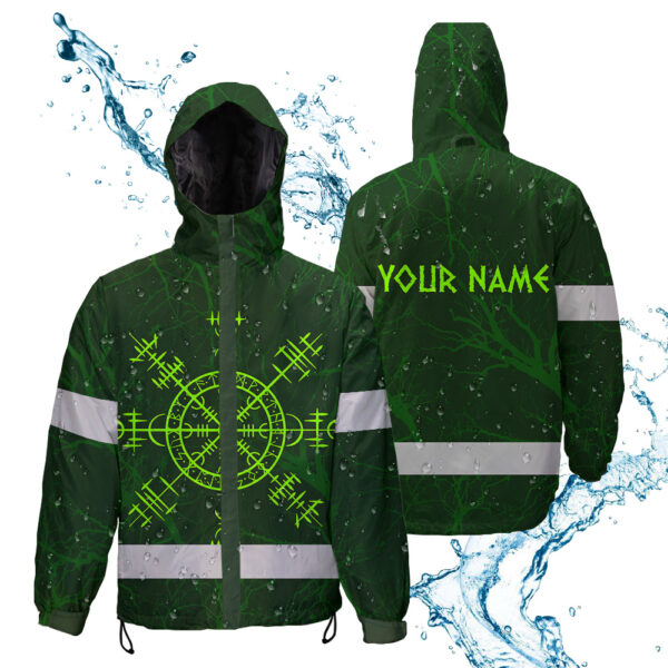 Hi-Vis-Jacket-Waterproof-And-Windproof-Reflective-Tapes-Green-Neon-Viking-Symbol-Custom-Name-Safety-4