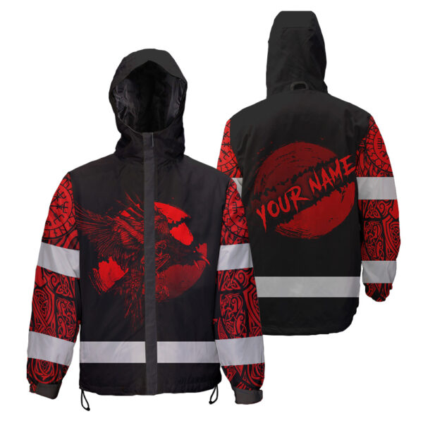 Hi-Vis-Jacket-Waterproof-And-Windproof-Reflective-Tapes-Moon-Raven-Viking-Symbol-Tattoo-Custom-1