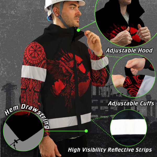 Hi-Vis-Jacket-Waterproof-And-Windproof-Reflective-Tapes-Moon-Raven-Viking-Symbol-Tattoo-Custom-3
