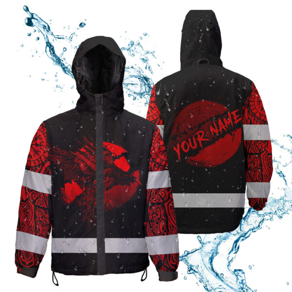 Hi-Vis-Jacket-Waterproof-And-Windproof-Reflective-Tapes-Moon-Raven-Viking-Symbol-Tattoo-Custom-4