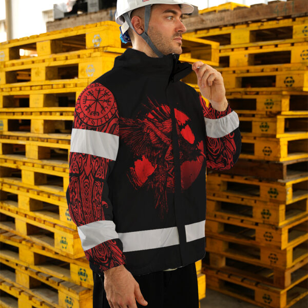 Hi-Vis-Jacket-Waterproof-And-Windproof-Reflective-Tapes-Moon-Raven-Viking-Symbol-Tattoo-Custom-7